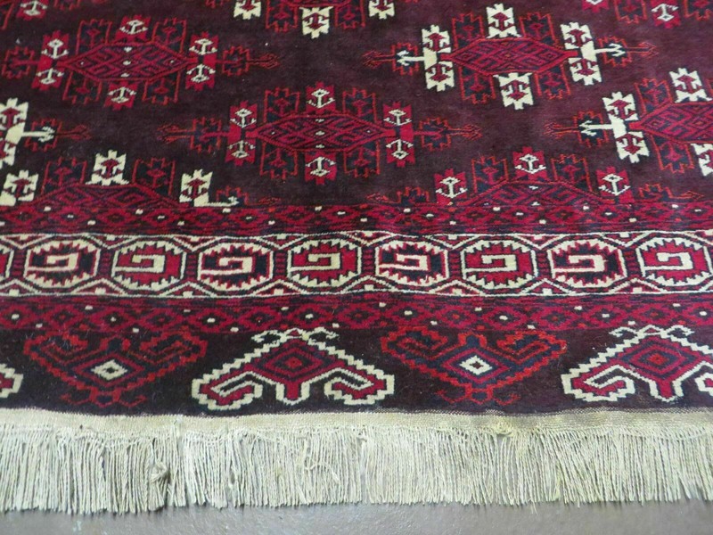 7' X 10' Antique Handmade Yamud Turkoman Wool Rug Excellent gallery