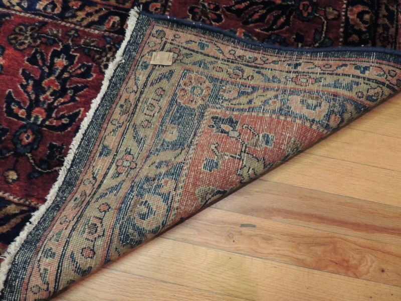 12x22 RARE OVERsize Antique Palace Sarough Sarouk Oriental Area Rug Navy Red gallery
