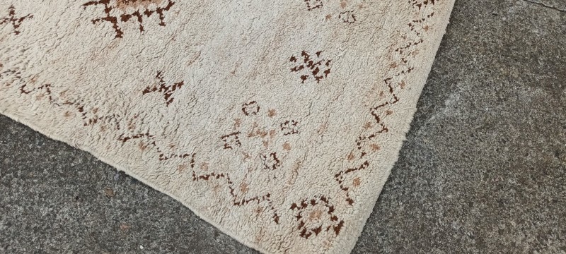 60s Berber Carpet Vintage Rug Wool 150 x 92 Morocco Bridge 70s G23 gallery