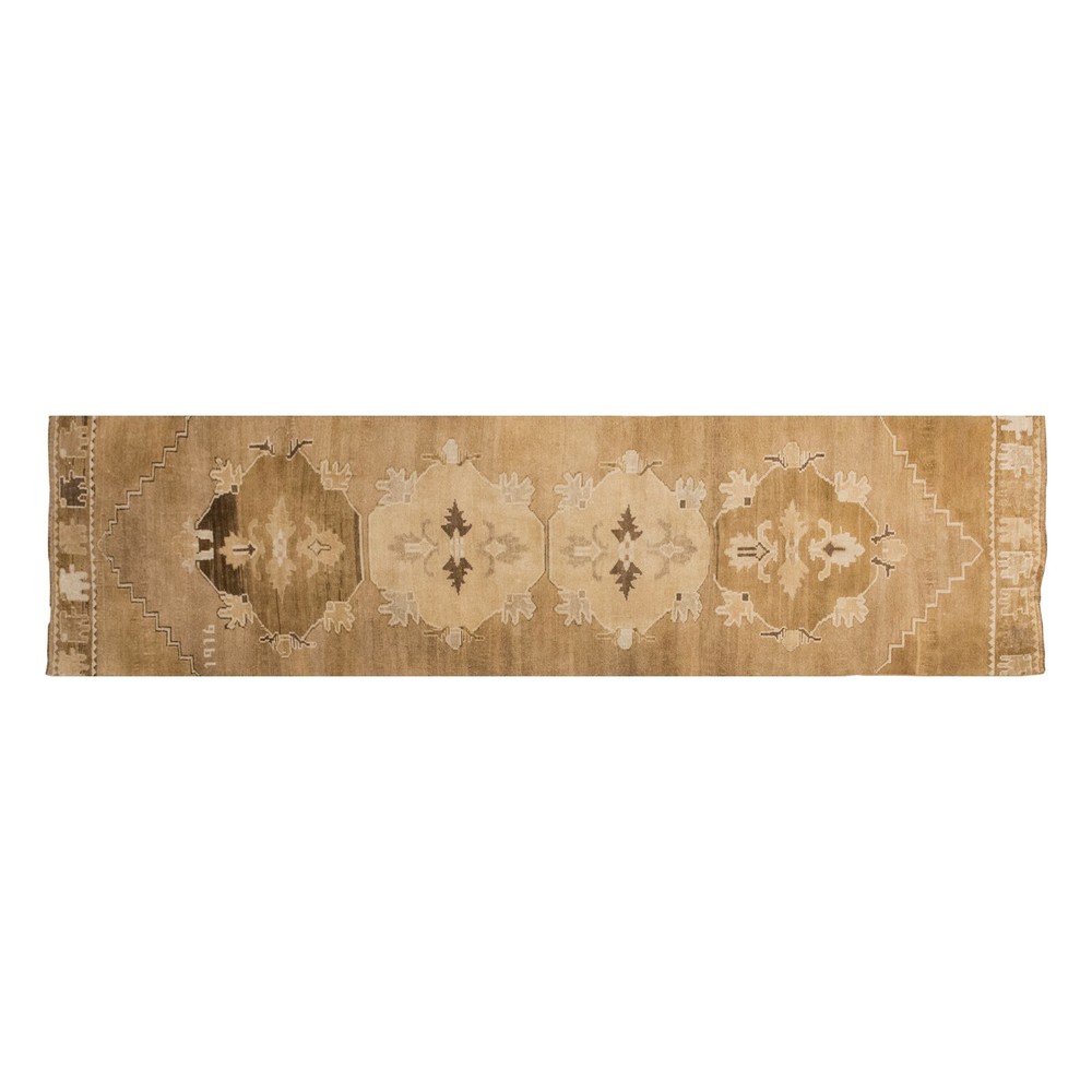 2'9 X 12'4 feet Runner Rug,Turkish Runner,Vintage Runner,Oushak Rug,Floor Rug