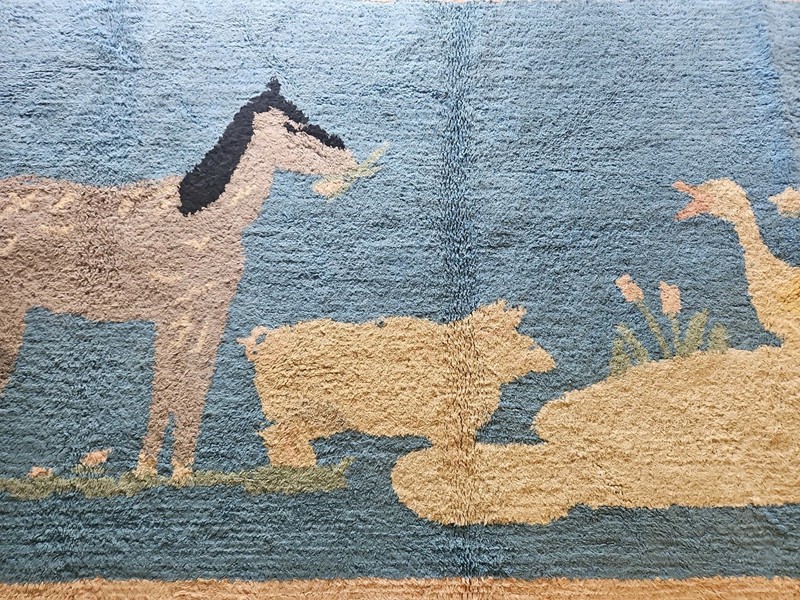 Vintage Childs Nursery Area Rug Over 70 Years Old gallery