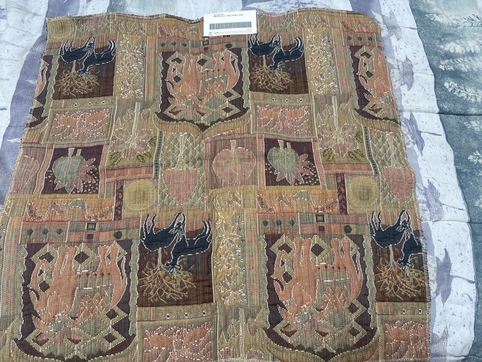 Indian Tapestry Rug Wall Hanging Woven Throw Raised Quilted Design gallery