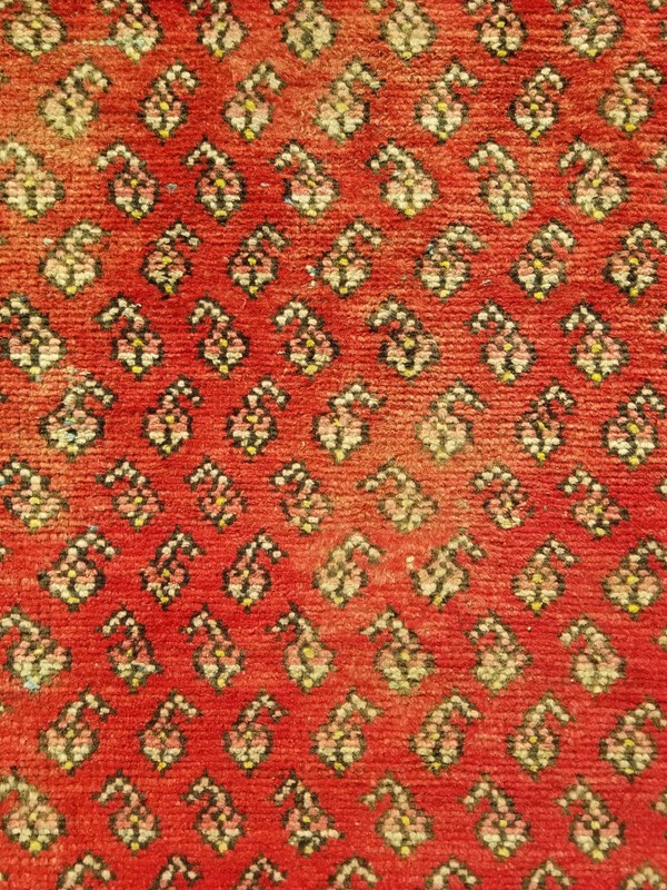 Vintage Distressed Hand Made Traditional Oriental Wool Red Rug 195x124cm gallery