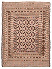 Vintage 4’1″ x 6’1″ Traditional Wool Hand Woven Oriental Area Rug