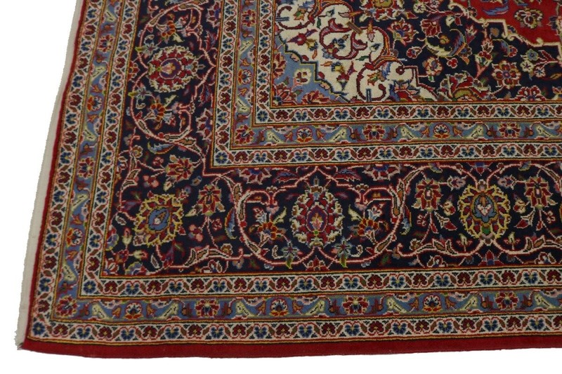 Signed Traditional Vintage Oriental Rug Floral Design Wool Floor Carpet 10X13 ft gallery