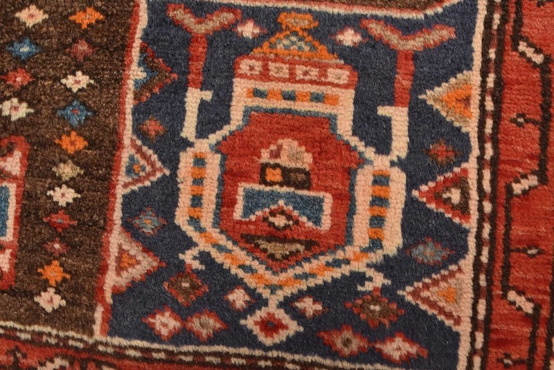 Vintage Tribal Oriental 4’2” x 6’9” Brown Wool Traditional Hand-Knotted Area Rug gallery