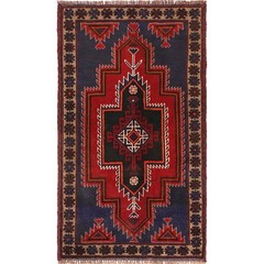 Balochi Rug Vintage Traditional Carpet 5.1×2.9 ft