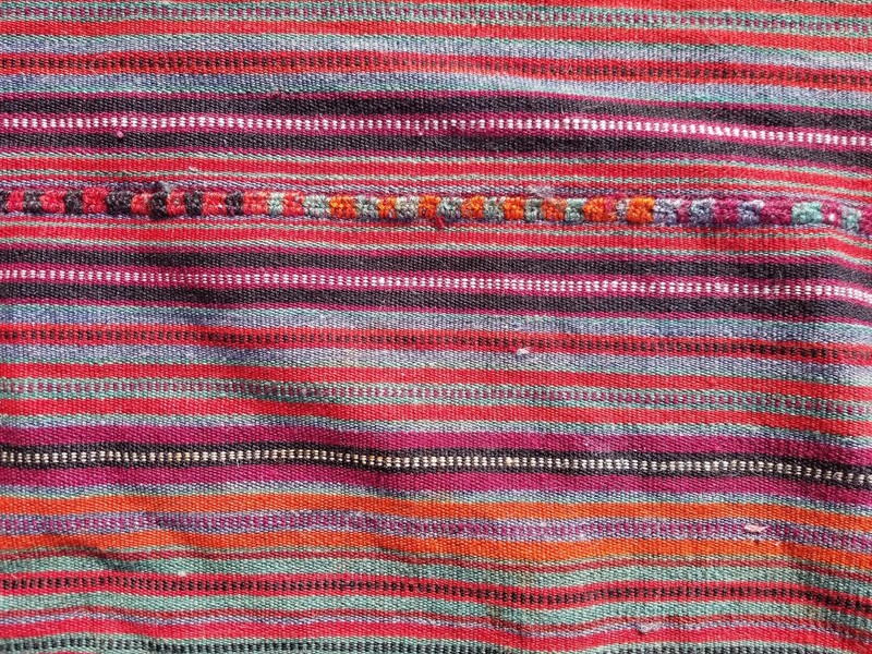 Vintage Traditional Handmade Striped Oriental Multicolor Kilim 87x87 inches gallery