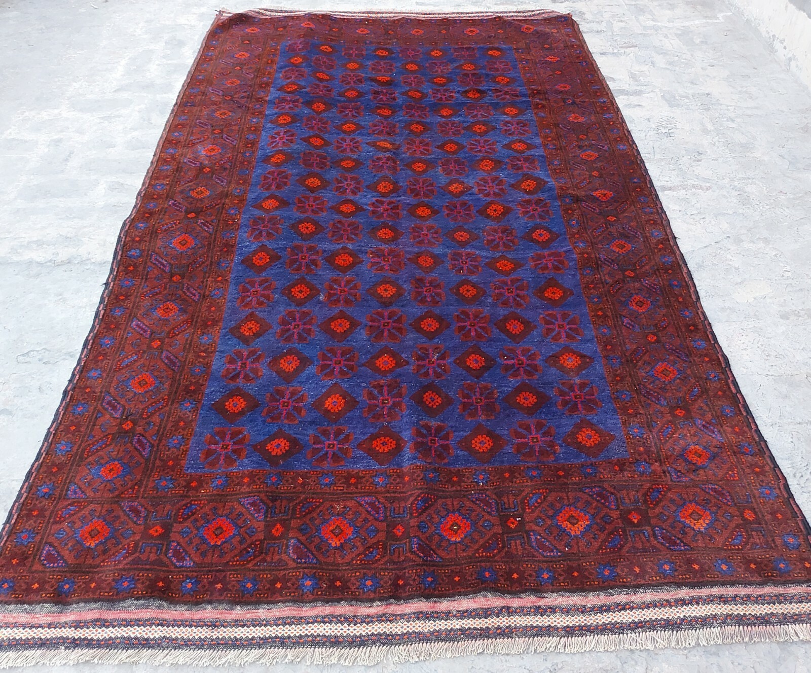Baloch Rug 9'2"x5'3" ft Nomadic Afghan Rug Vintage Sheep Wool Area large rug gallery