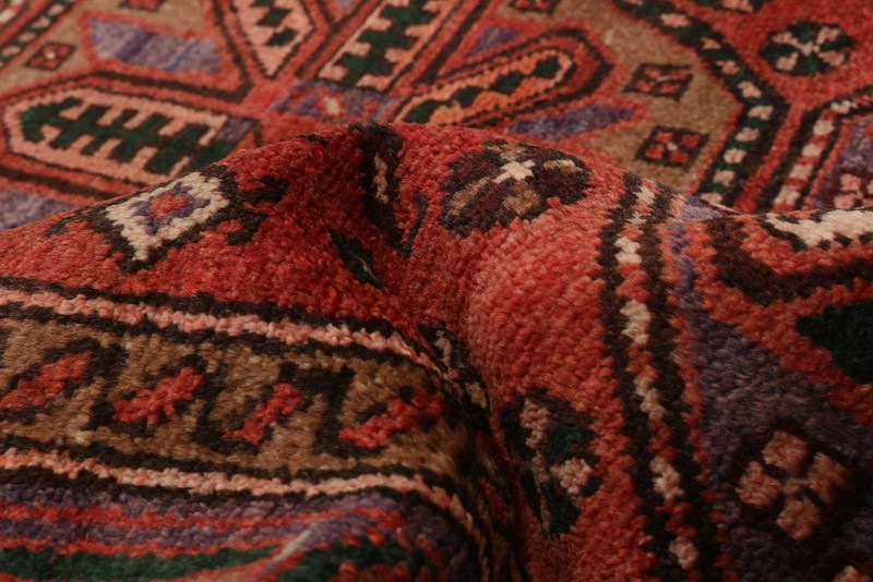 3'8" x 9'10" Vintage Hand-knotted Runner Rug Traditional Oriental Wool Carpet gallery