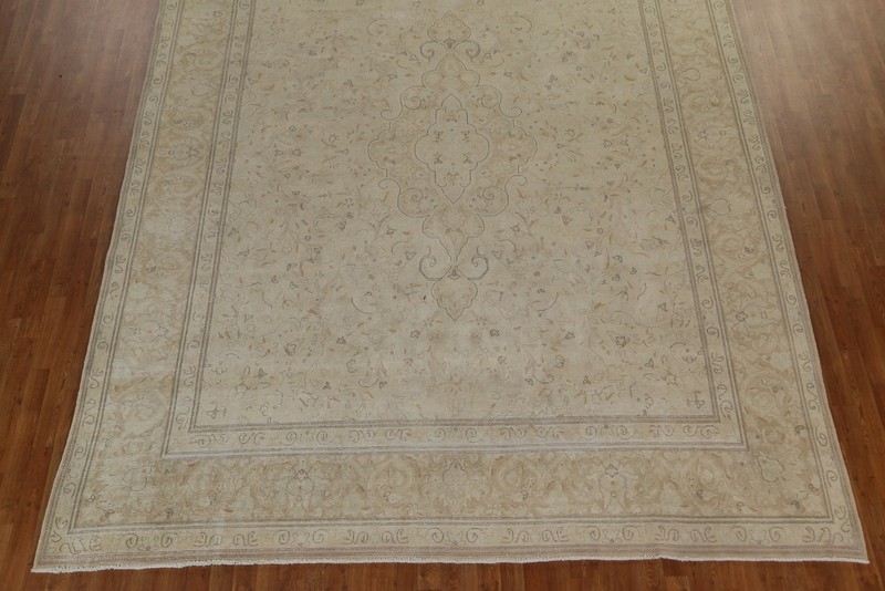 Muted Semi-Antique Traditional Area Rug 10x13 Evenly Low Pile Hand-knotted Wool gallery