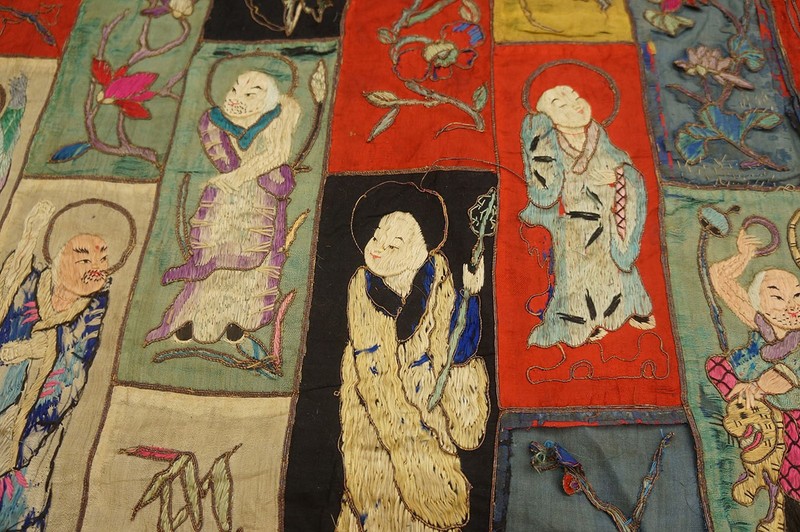 4X6 Antique Chinese Textile Arts Silk Area Rug 1850 gallery