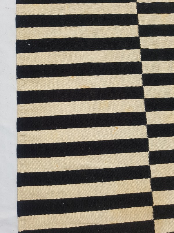 Vintage Traditional Handcrafted Dhurries StripedRug for Home Décor 249x166 cm gallery