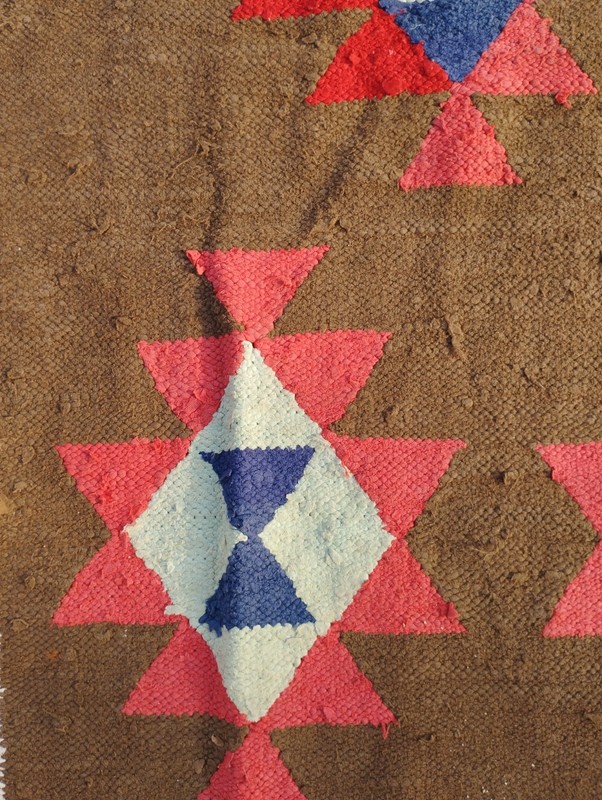 Vintage Handmade Turkish Geometric Wool Kilim Rug Carpet 168x92 cm gallery