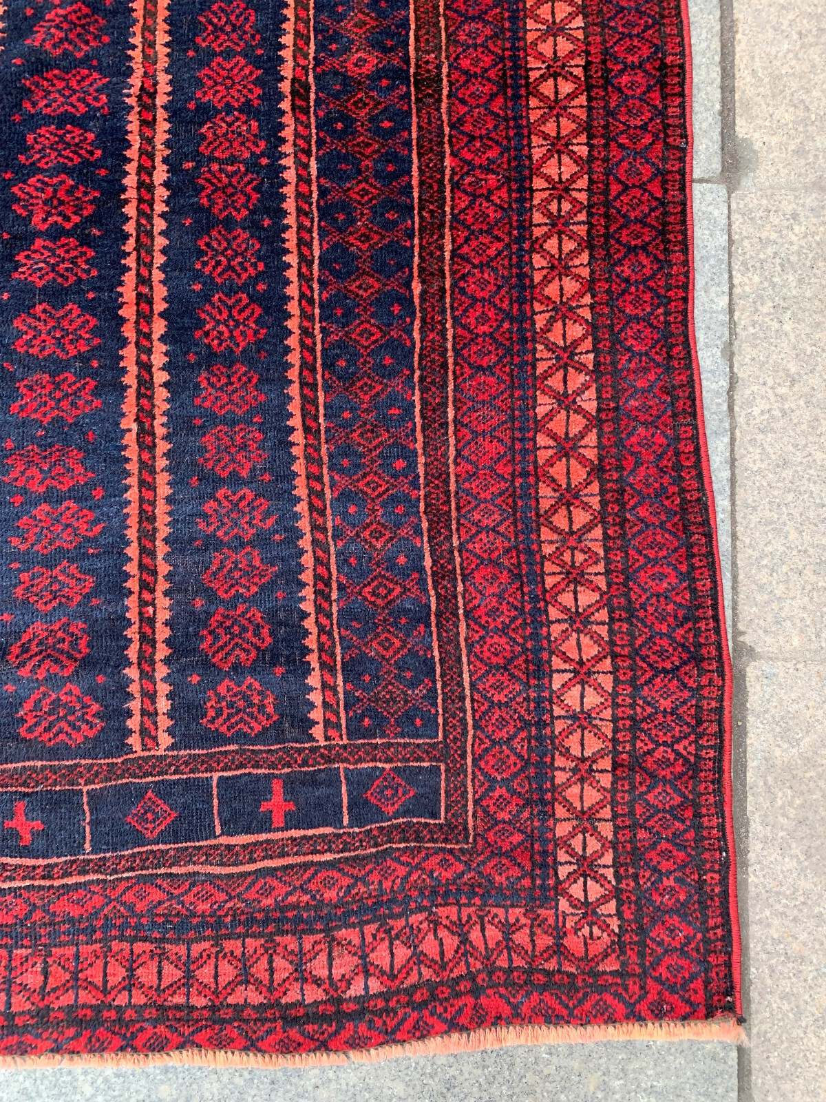 3'1'' x 5'2'' Vintage Natural Rug Village Rug Handmade Carpet.SKU:P1220 gallery