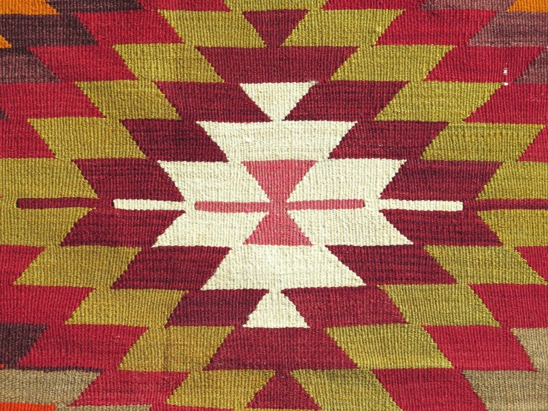Turkish Kilim Wool Rug, Area Rugs, Handmade Floor Teppich, Large Carpet 72"x139" gallery