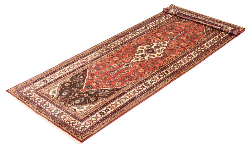 3'5" x 9'8" Vintage Hand-knotted Runner Rug Traditional Oriental Wool Carpet gallery