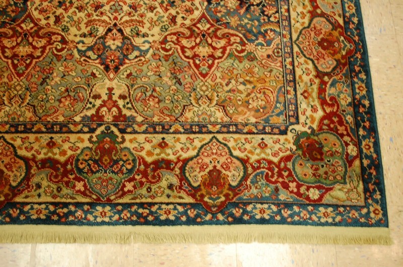 MINT AUTHENTIC AMERICAN KARASTAN MULTICOLORED RUG 5'9"X9' KIRMAN PANEL #900/903 gallery