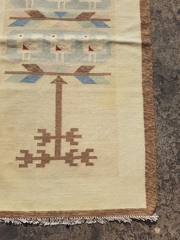 Vintage Traditional Handmade Beautiful Scandinavian Floor Rug Carpet 285x79 cm gallery