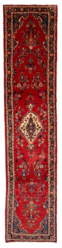 2'11" x 12'10" Vintage Hand-knotted Runner Rug Traditional Oriental Wool Carpet