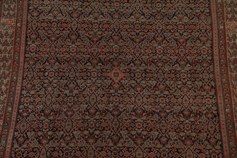 Pre-1900 Malayer Vegetable Dye Handmade Antique Rug 7x16 Traditional Wool Carpet gallery