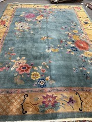 art deco chinese carpet in good condition #9478 size 8.8×11.7