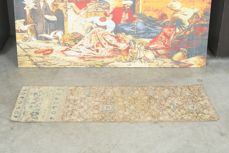 1x4 Turkish Door Mat Rug Hand-Knotted Vintage Mini Rugs Square Small Carpet,561 gallery