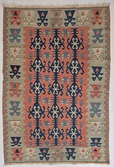 Vintage Kilim Rug, Accent Rug, Wool, Hand Woven Rug, Anatolian, 44.5”x63.4”