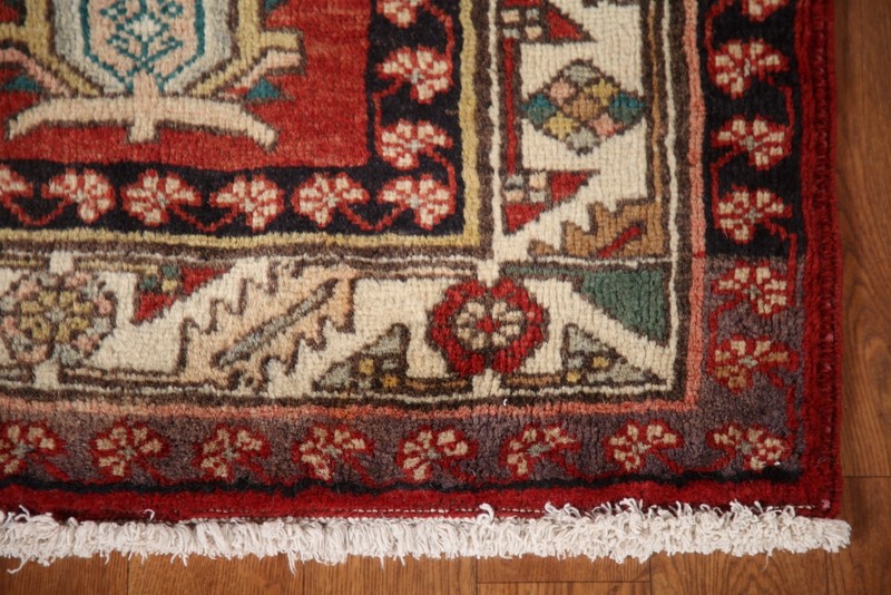 Geometric Heriz Traditional 11 ft. Runner Rug 4x11 for Hallway Handmade Carpet gallery
