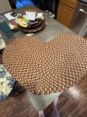 Primitive Cottage Heart Shaped Braided Rug