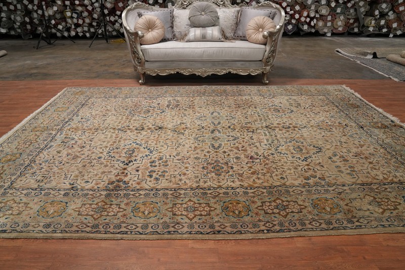 Vintage Signed Traditional Area Rug 8x12 Ft Handmade Oriental Floral Wool Carpet gallery