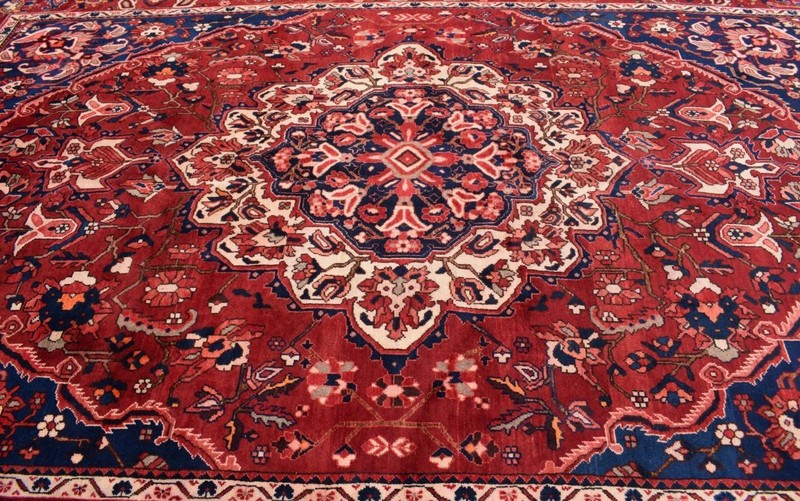 VIBRANT Vintage Semi Antique Hand Knotted Wool Area Rug Oriental Carpet 7 x 10'4 gallery