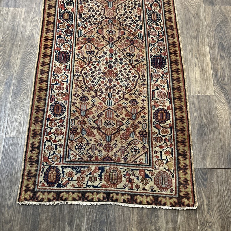 2x13 ft Antique Oriental Runner Rug handknotted Vintage CAUCASIAN Bijar design gallery