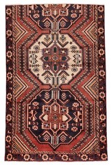 Vintage Traditional Hand-Knotted Area Rug 4’9″ x 7’4″ Oriental Wool Carpet