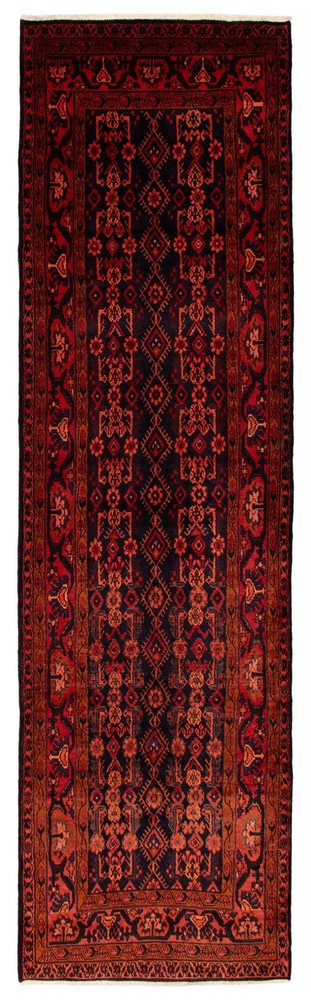 Vintage Hand-knotted Runner Rug 3'10" x 13'9" Traditional Oriental Wool Carpet