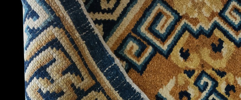 2X3 Antique Chinese Ningxia Wool Area Rug 1860 gallery