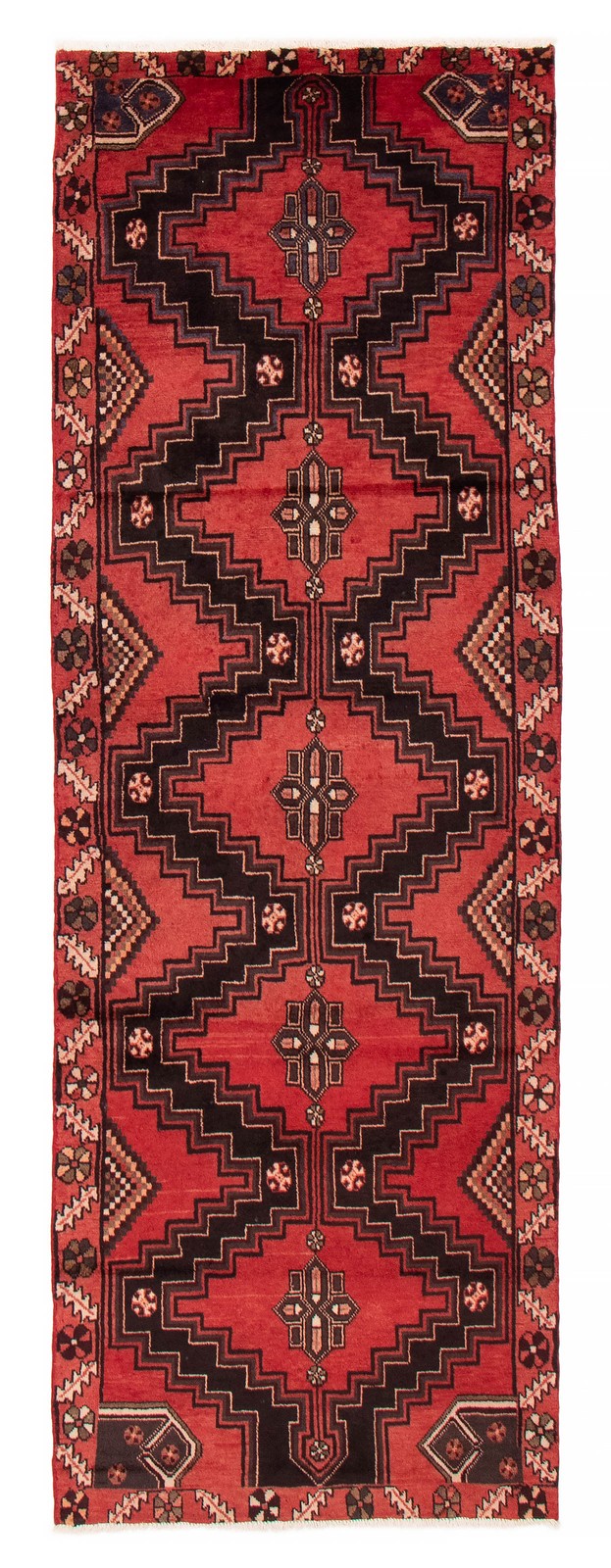 3'6" x 9'10" Vintage Hand-knotted Runner Rug Traditional Oriental Wool Carpet gallery