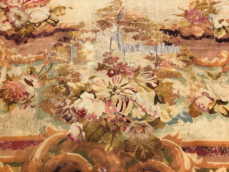 17x21 Antique French Aubusson Handmade Oversized Area Rug Shabby Chic c.1830 gallery