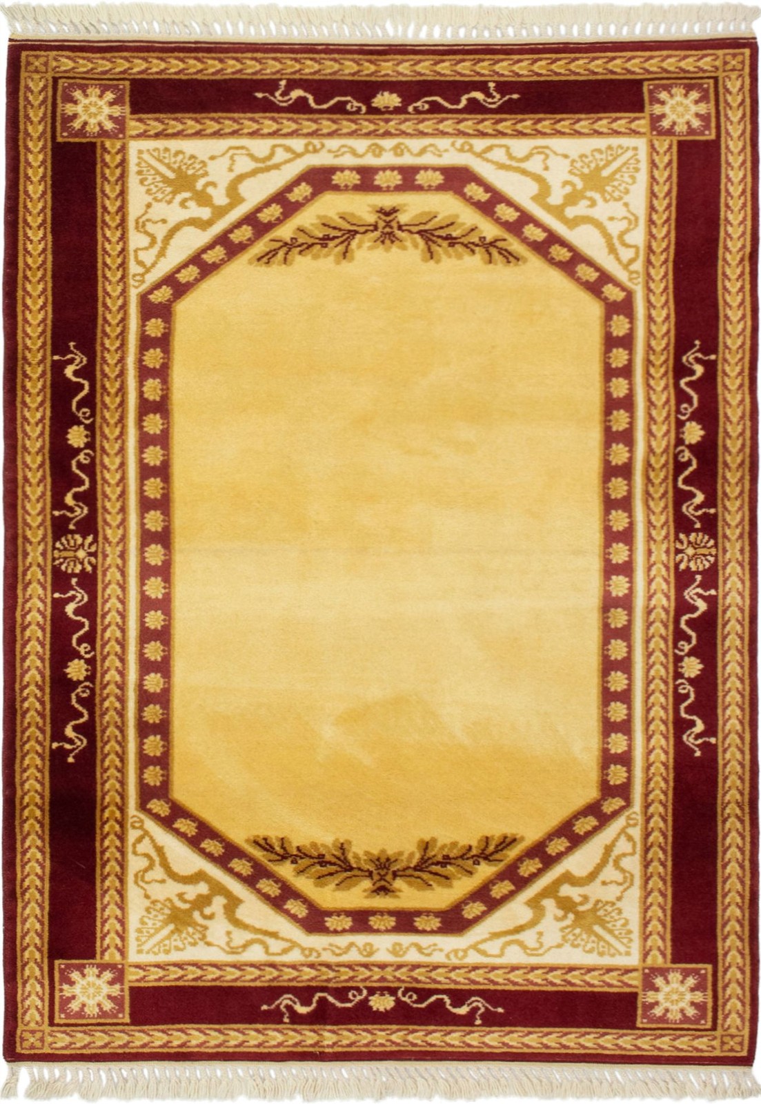 Vintage 4'0" x 6'2" Traditional Hand Knotted Vegetable Dye Wool Area Rug gallery