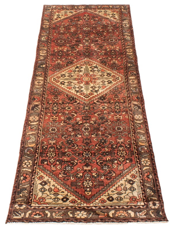 Vintage Hand-knotted Runner Rug 3'2" x 9'8" Traditional Oriental Wool Carpet gallery