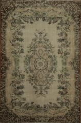 Classic Turkish Distressed Area Rug 6×10 Handmade Wool Oriental Vintage Carpet