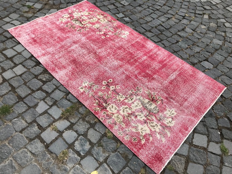 Home Decor Rug, Turkish Vintage Rug, Boho Decor Rug, Oushak Rug,3,6 x 6,7 ft gallery