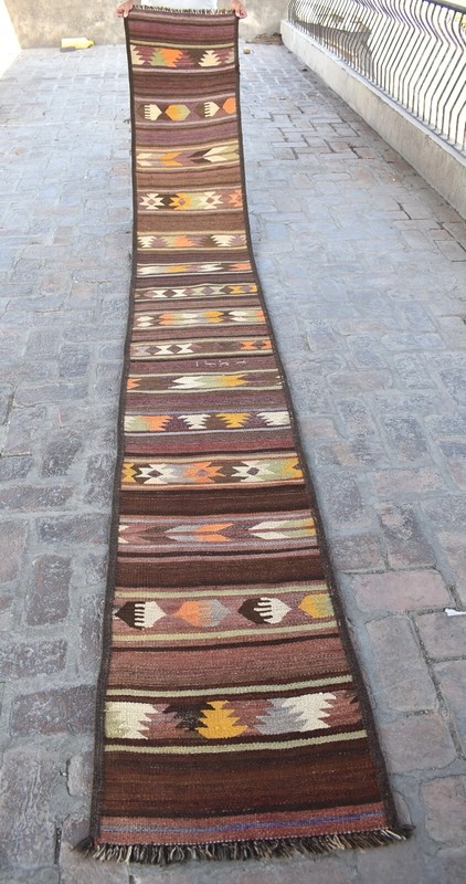 Vintage Afghan Persian Maldari Runner Rug 2x13 ft Handmade Tribal Hallway Carpet gallery