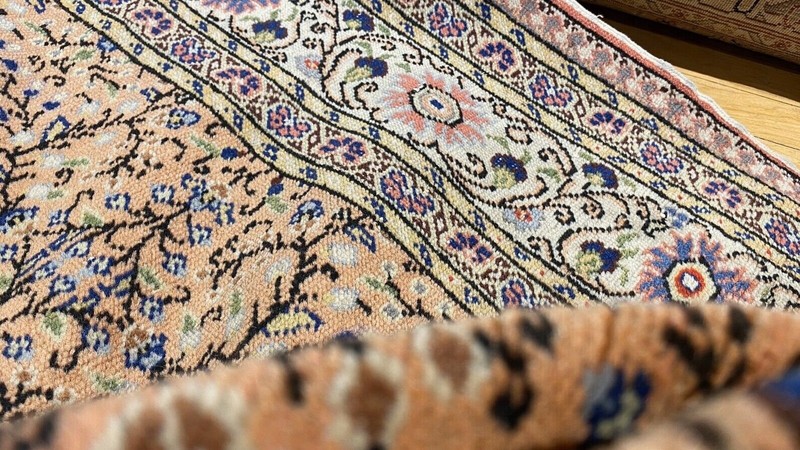 Exquisite Antique1920-1930s Wool Pile Natural Dye Legendary Hereke Rug 7x10ft gallery
