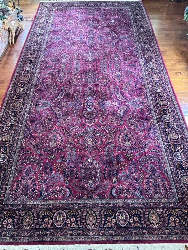Large Karastan Sarouk Rug 8'8"x18' Palace Size Rug Red Traditional gallery