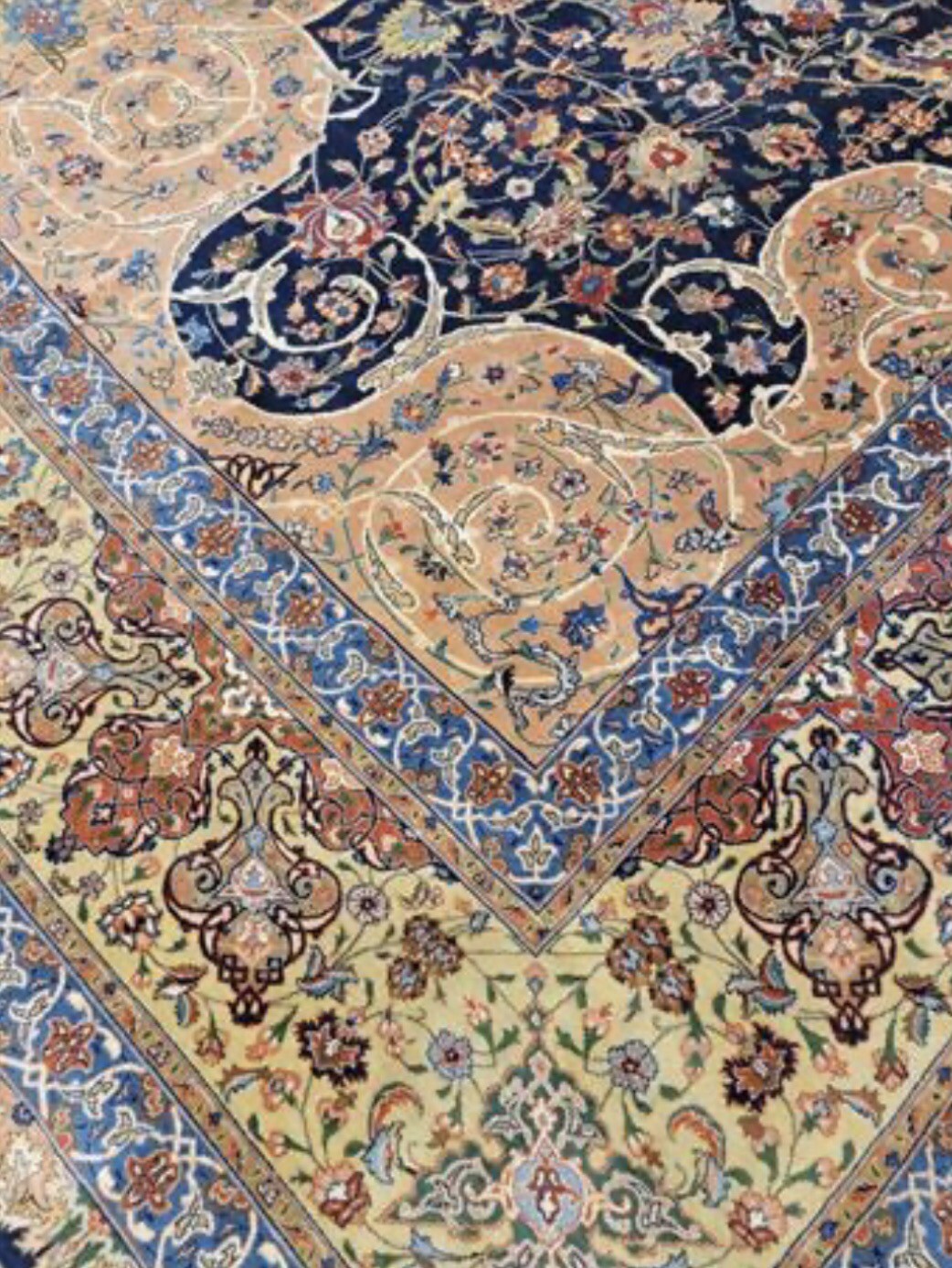 Fine Original Area Rug Keshan Rare Wool Pile 10.8 X 15.11 Authentic New Blue A gallery