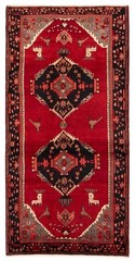 Vintage 4’4″ x 9’0″ Traditional Hand Knotted Vegetable Dye Wool Area Rug