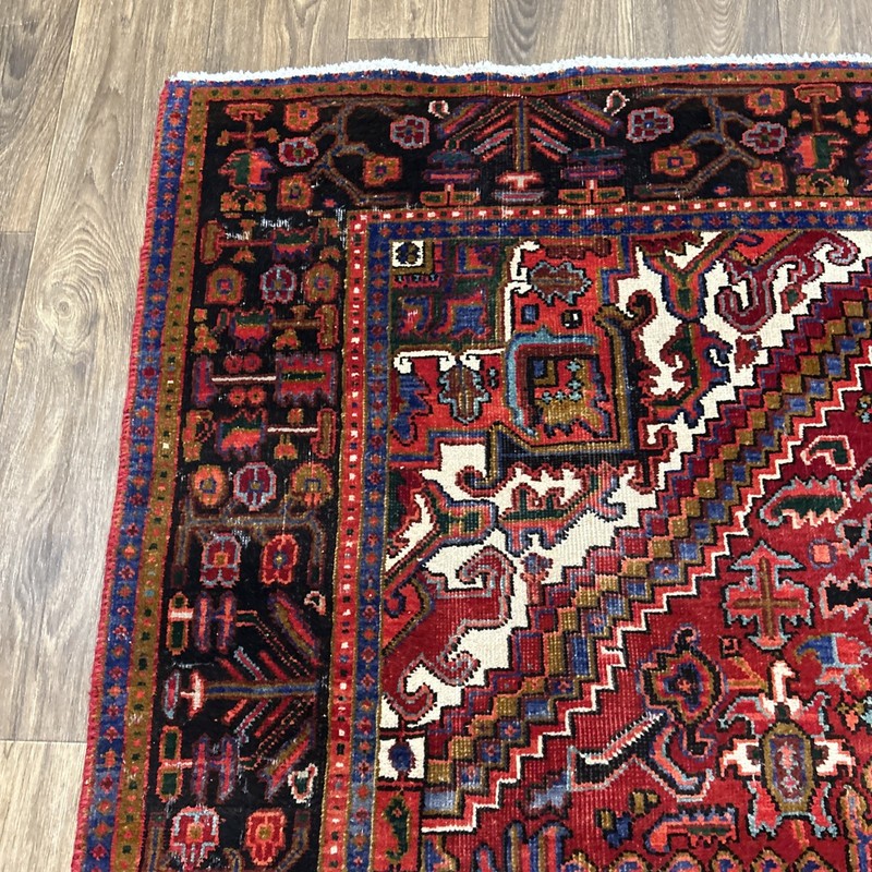 Oriental Hand-Knotted RedHeriz Serapi Area Rug Geometric Design Carpet 6x9 ft gallery