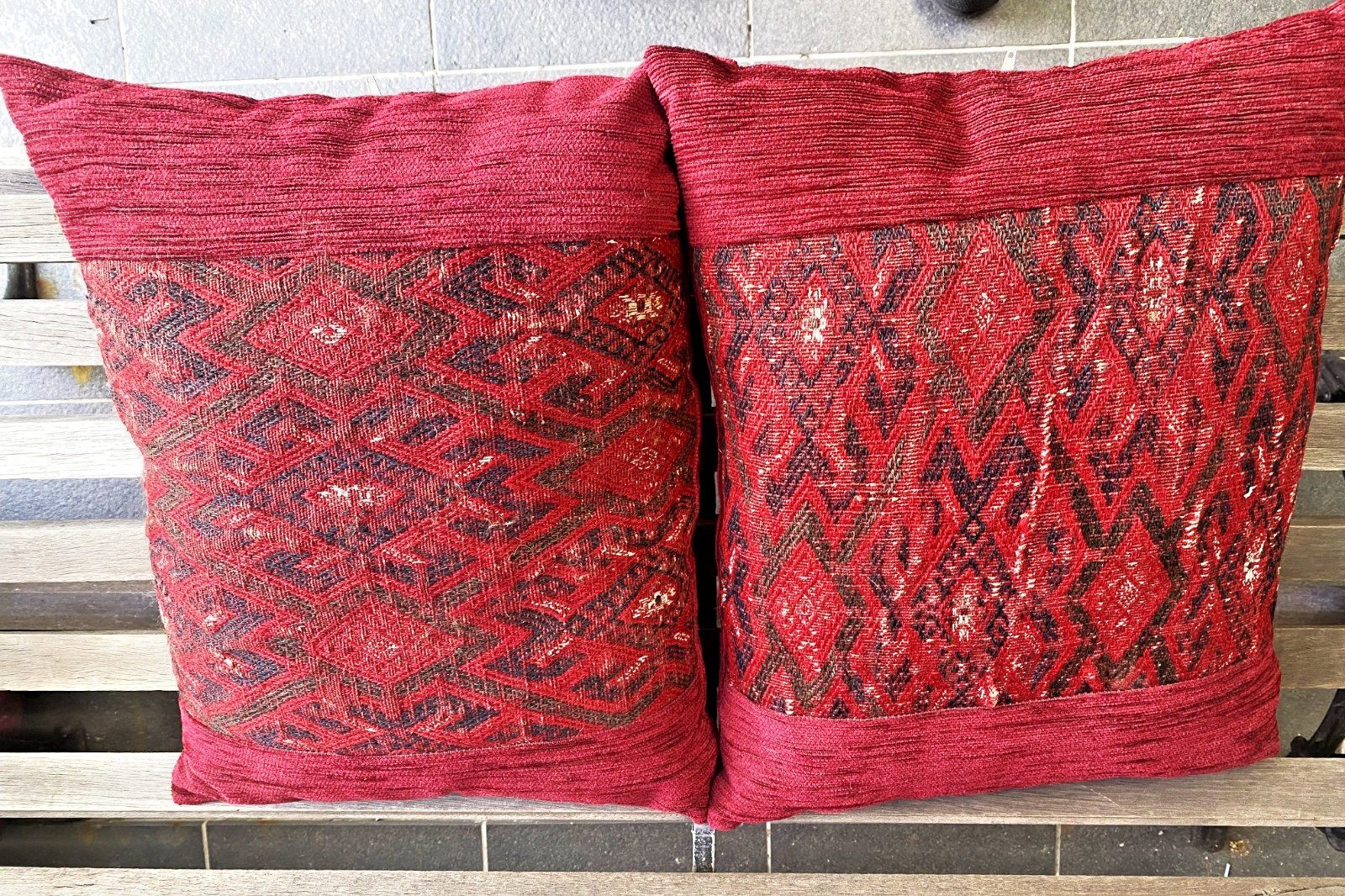 Turkman Cushions Made from Antique (1920)Tribal Turkman Kilim gallery