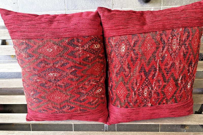 Turkman Cushions Made from Antique (1920)Tribal Turkman Kilim gallery